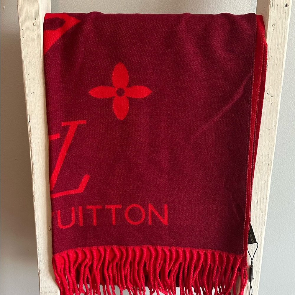 Vibrant Red Logo Scarf